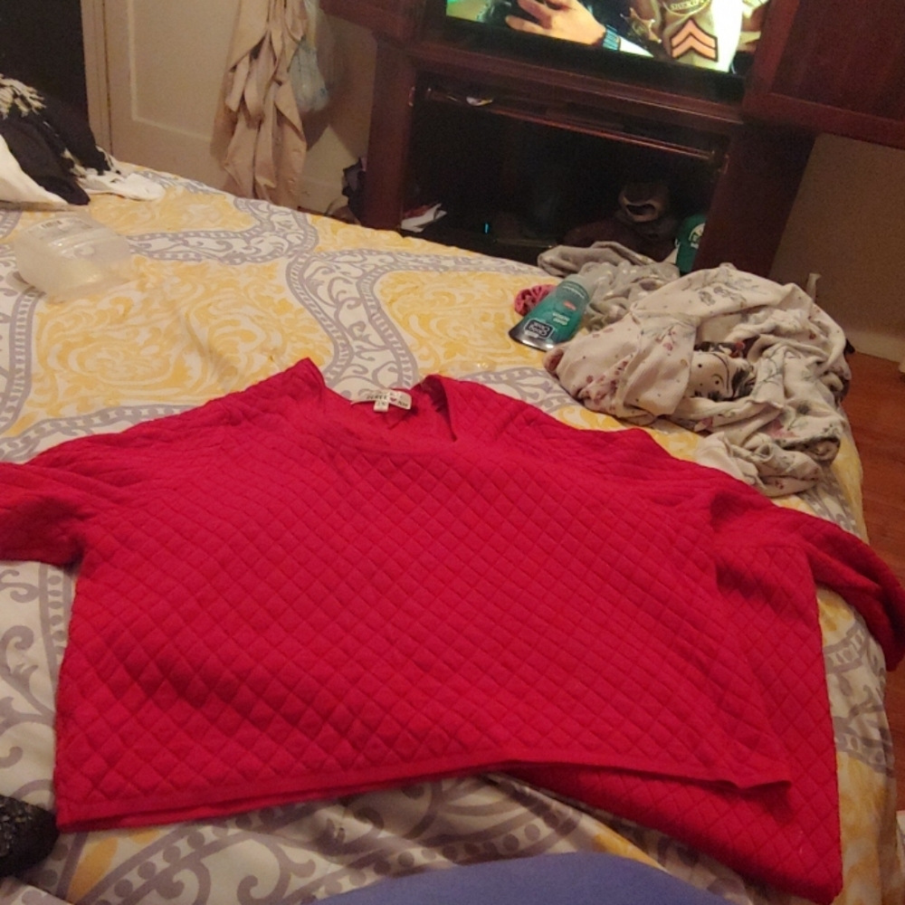 Two piece sweater top and bottom